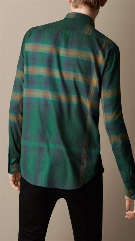 burberry ombre check|Burberrys Ombre Check Shirt, Logo Buttons, Size L, New Condition.